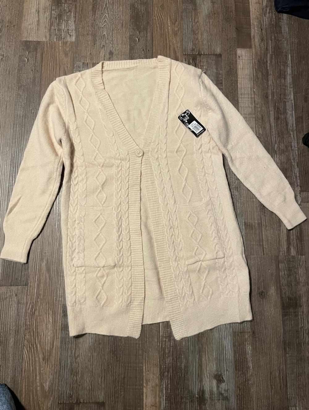 Cozy Cable-Knit Long Cardigan Sweater - Cream